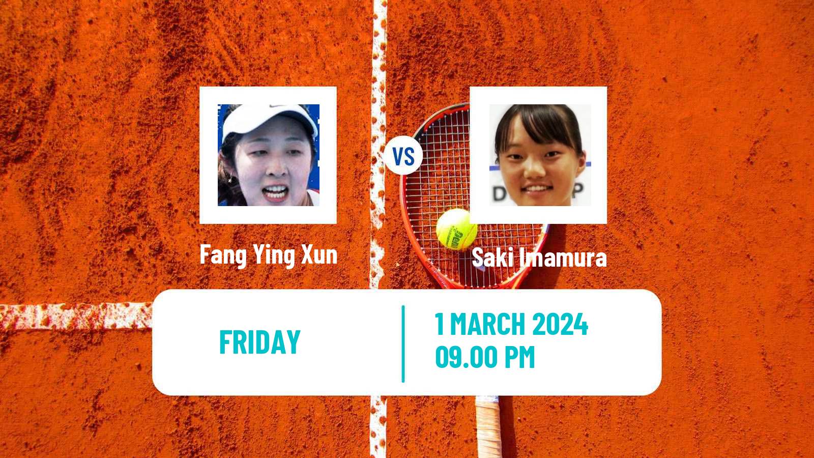 Tennis ITF W15 Nakhon Si Thammarat 2 Women Fang Ying Xun - Saki Imamura