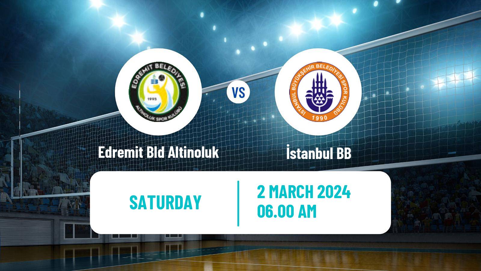 Volleyball Turkish 1 Ligi Volleyball Women Edremit Bld Altinoluk - İstanbul BB
