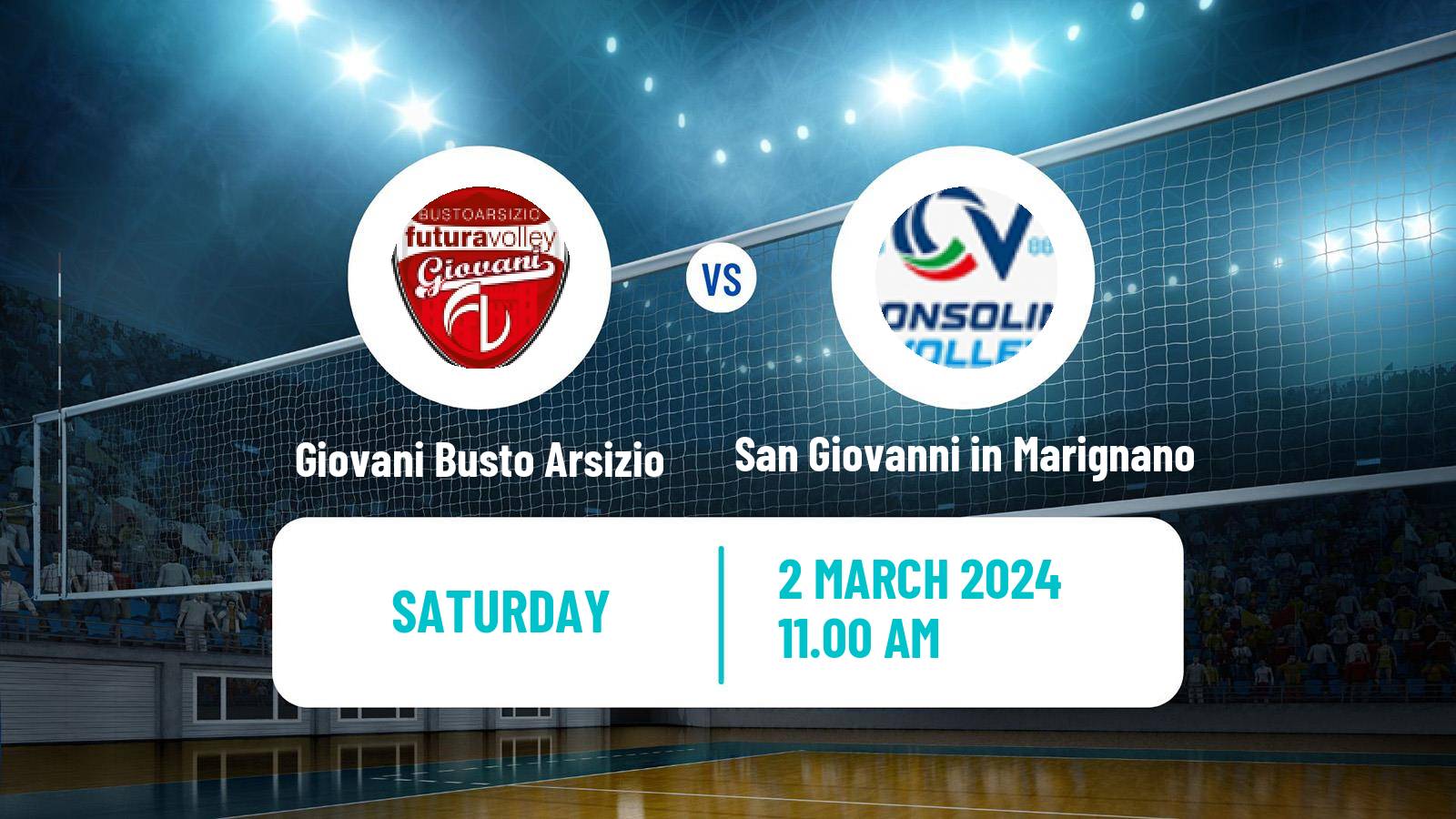 Volleyball Italian Serie A2 Volleyball Women Giovani Busto Arsizio - San Giovanni in Marignano