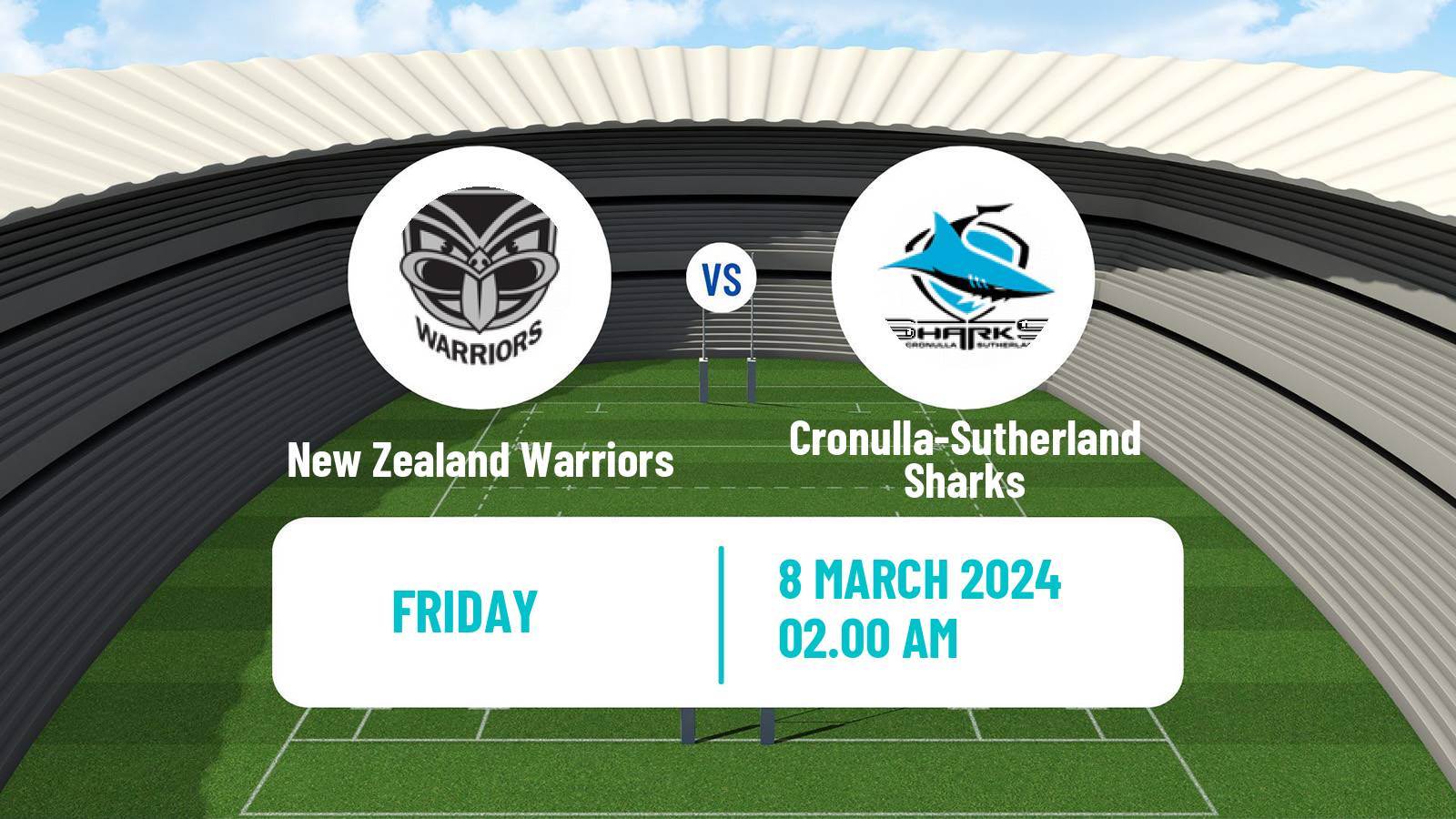 Rugby league Australian NRL New Zealand Warriors - Cronulla-Sutherland Sharks