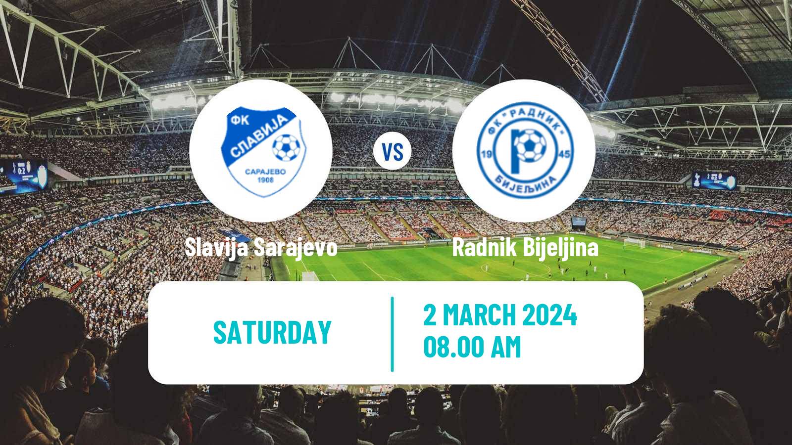Soccer Bosnian Prva Liga RS Slavija Sarajevo - Radnik Bijeljina