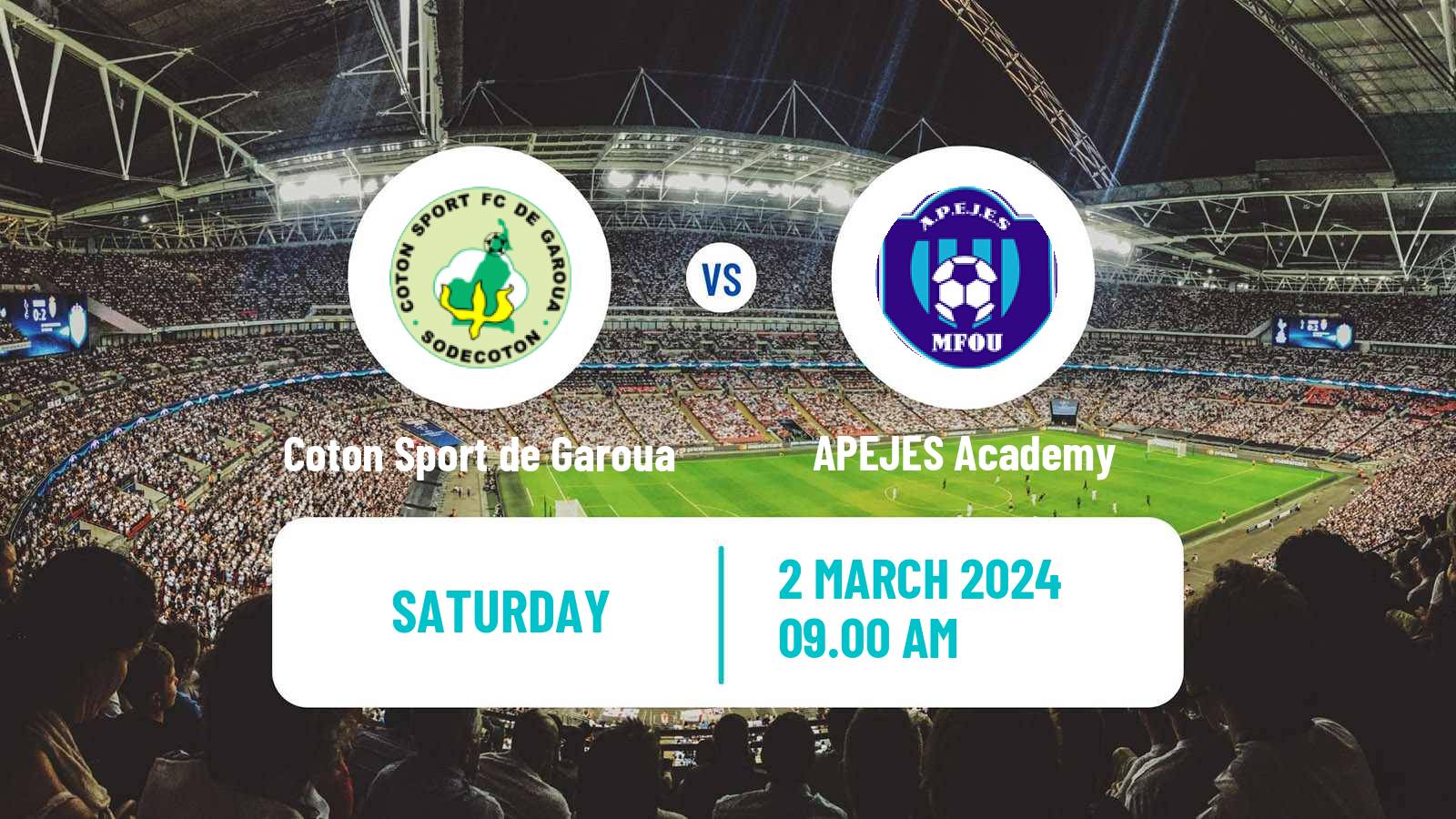 Soccer Cameroon Elite One Coton Sport de Garoua - APEJES Academy