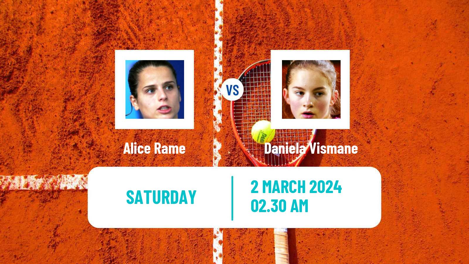 Tennis ITF W15 Antalya 3 Women Alice Rame - Daniela Vismane