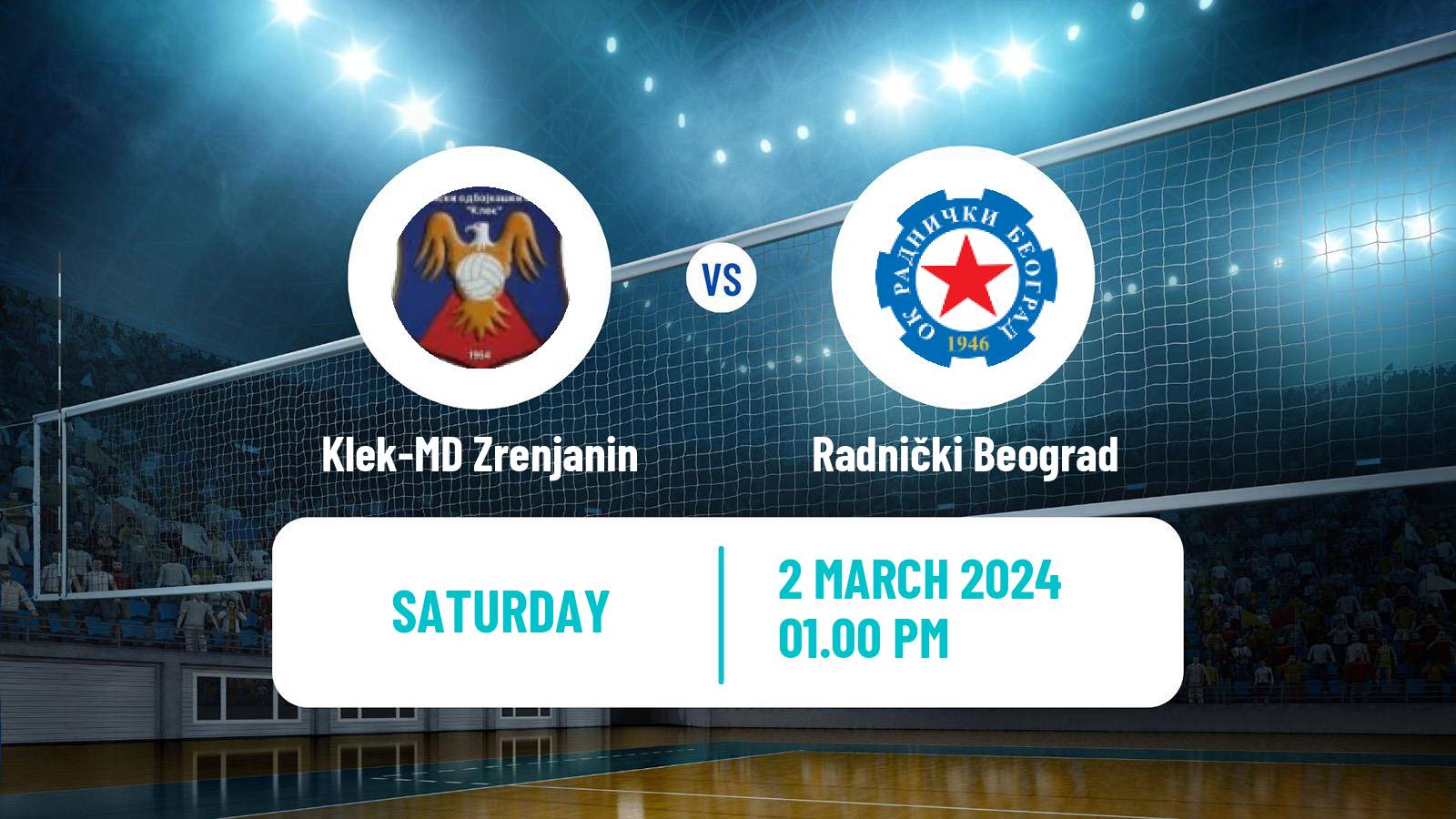 Volleyball Serbian Liga Volleyball Women Klek-MD Zrenjanin - Radnički Beograd