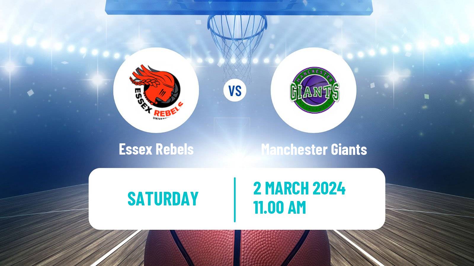 Basketball British WBBL Essex Rebels - Manchester Giants