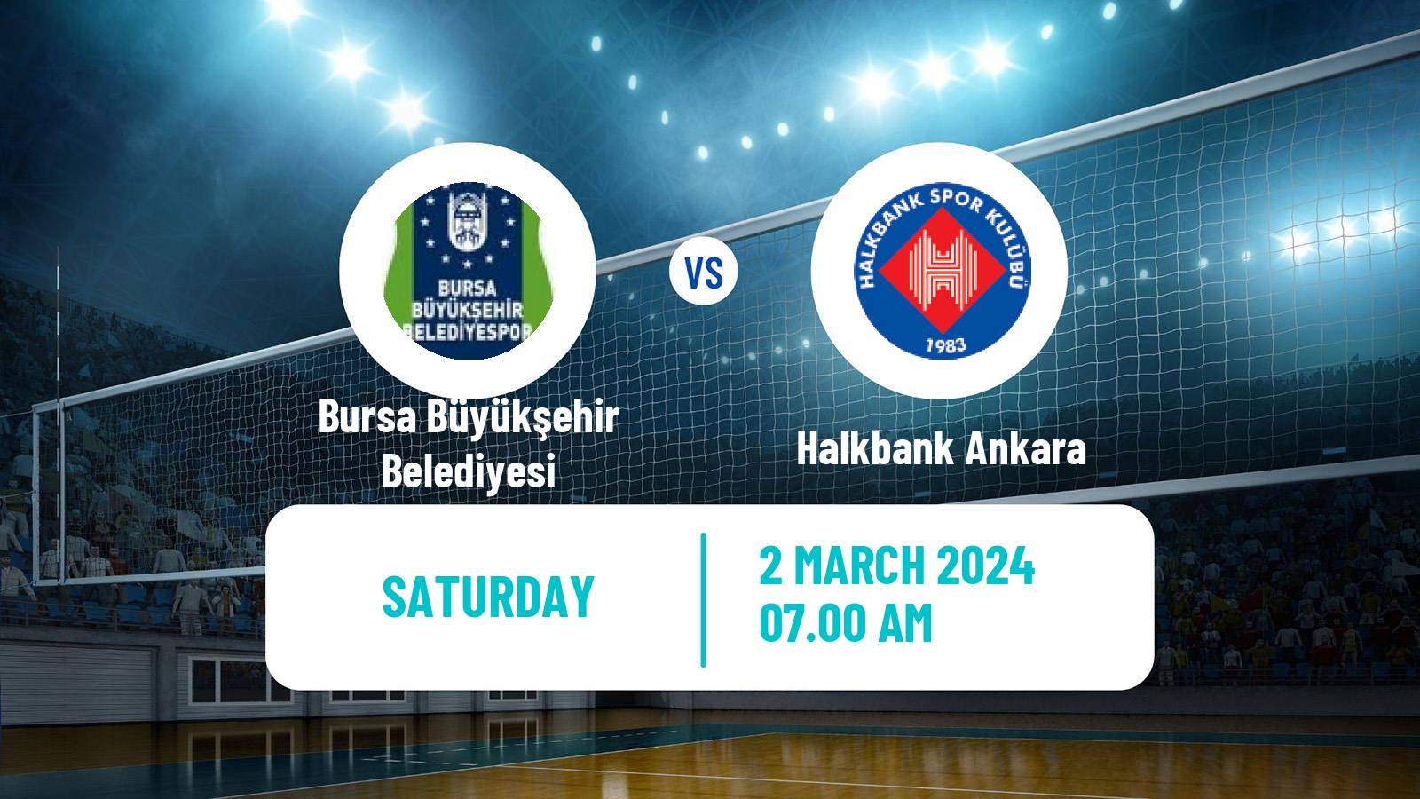 Volleyball Turkish Efeler Ligi Volleyball Bursa Büyükşehir Belediyesi - Halkbank Ankara