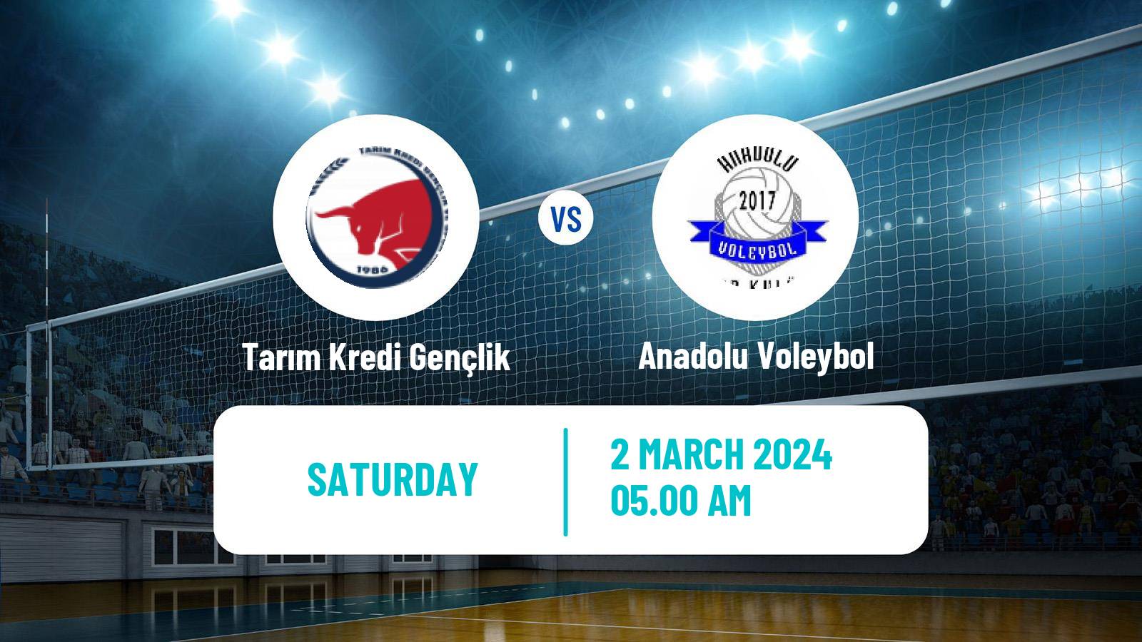Volleyball Turkish 1 Ligi Volleyball Tarım Kredi Gençlik - Anadolu Voleybol