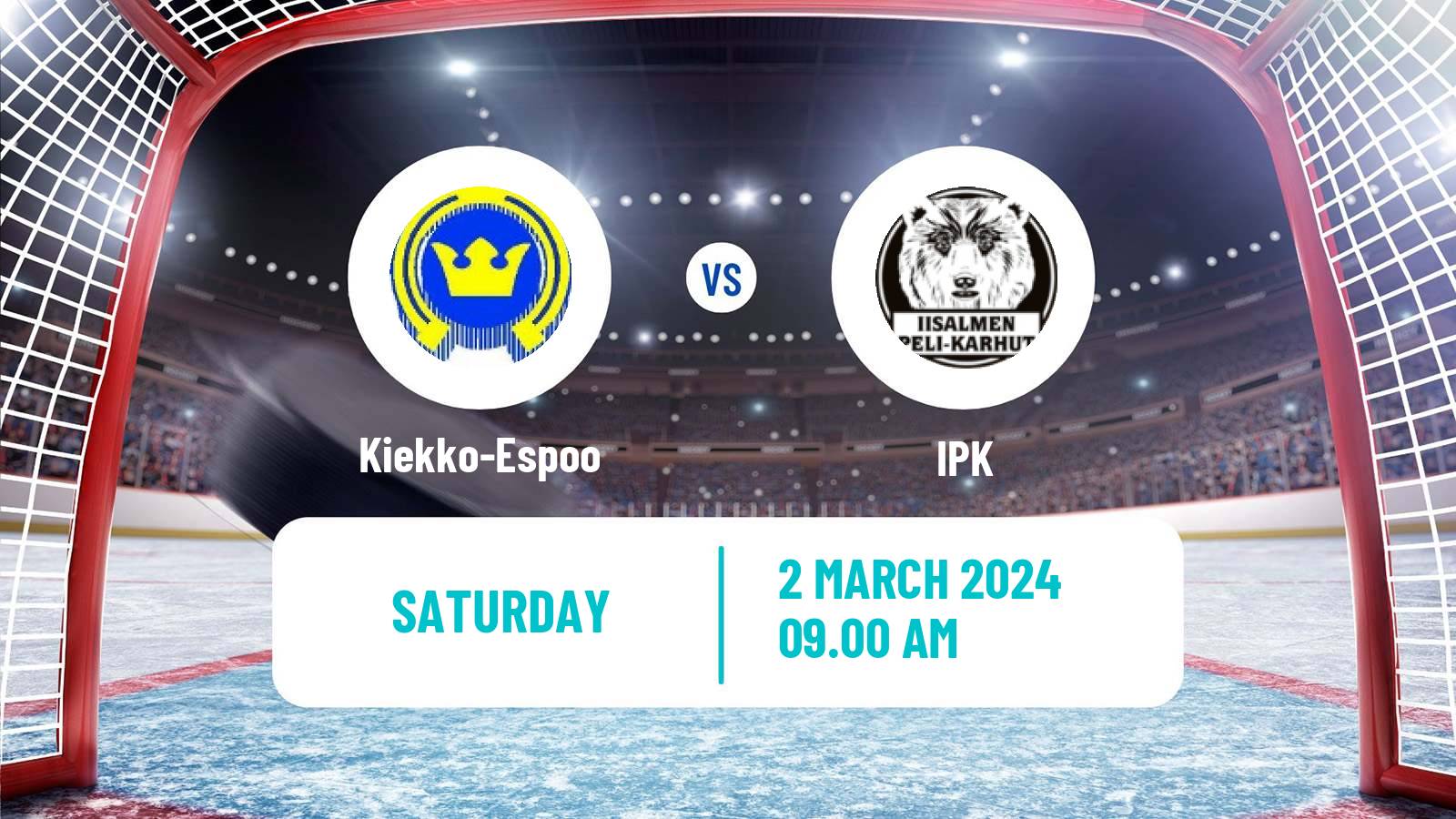Hockey Finnish Mestis Kiekko-Espoo - IPK