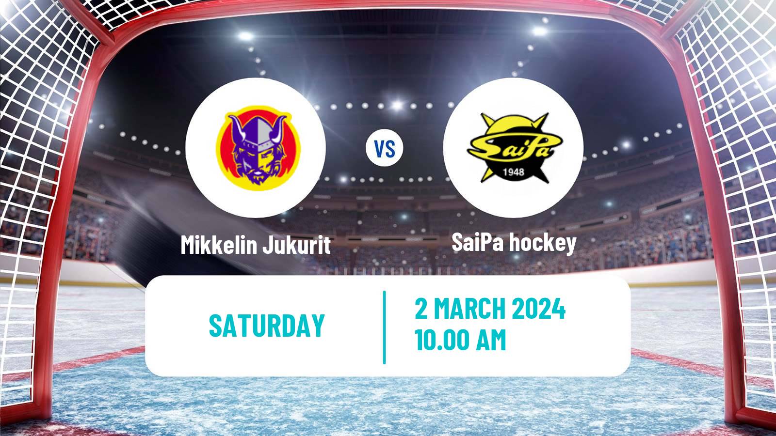 Hockey Finnish SM-liiga Mikkelin Jukurit - SaiPa