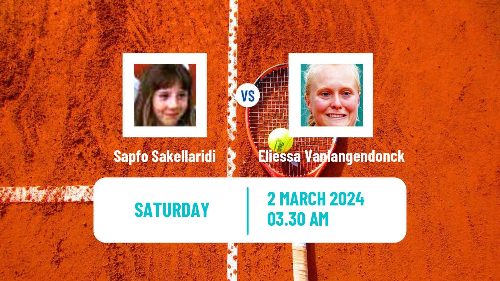 Tennis ITF W15 Monastir 7 Women Sapfo Sakellaridi - Eliessa Vanlangendonck