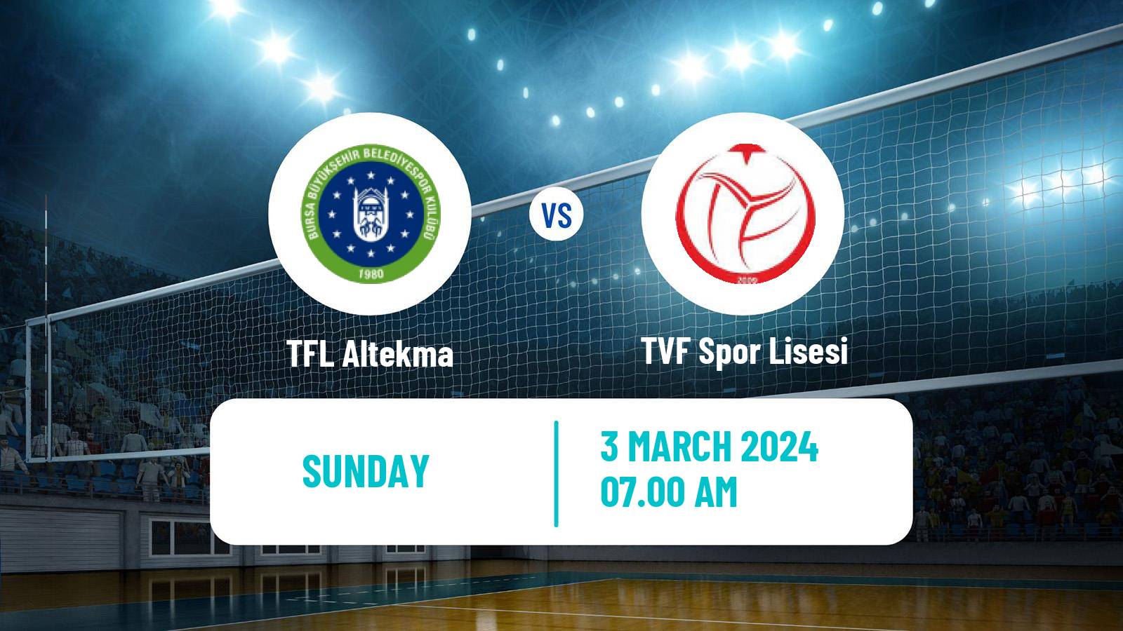 Volleyball Turkish 1 Ligi Volleyball TFL Altekma - TVF Spor Lisesi