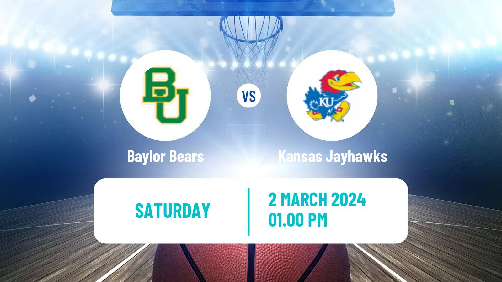 Basketball NCAA College Basketball Baylor Bears - Kansas Jayhawks