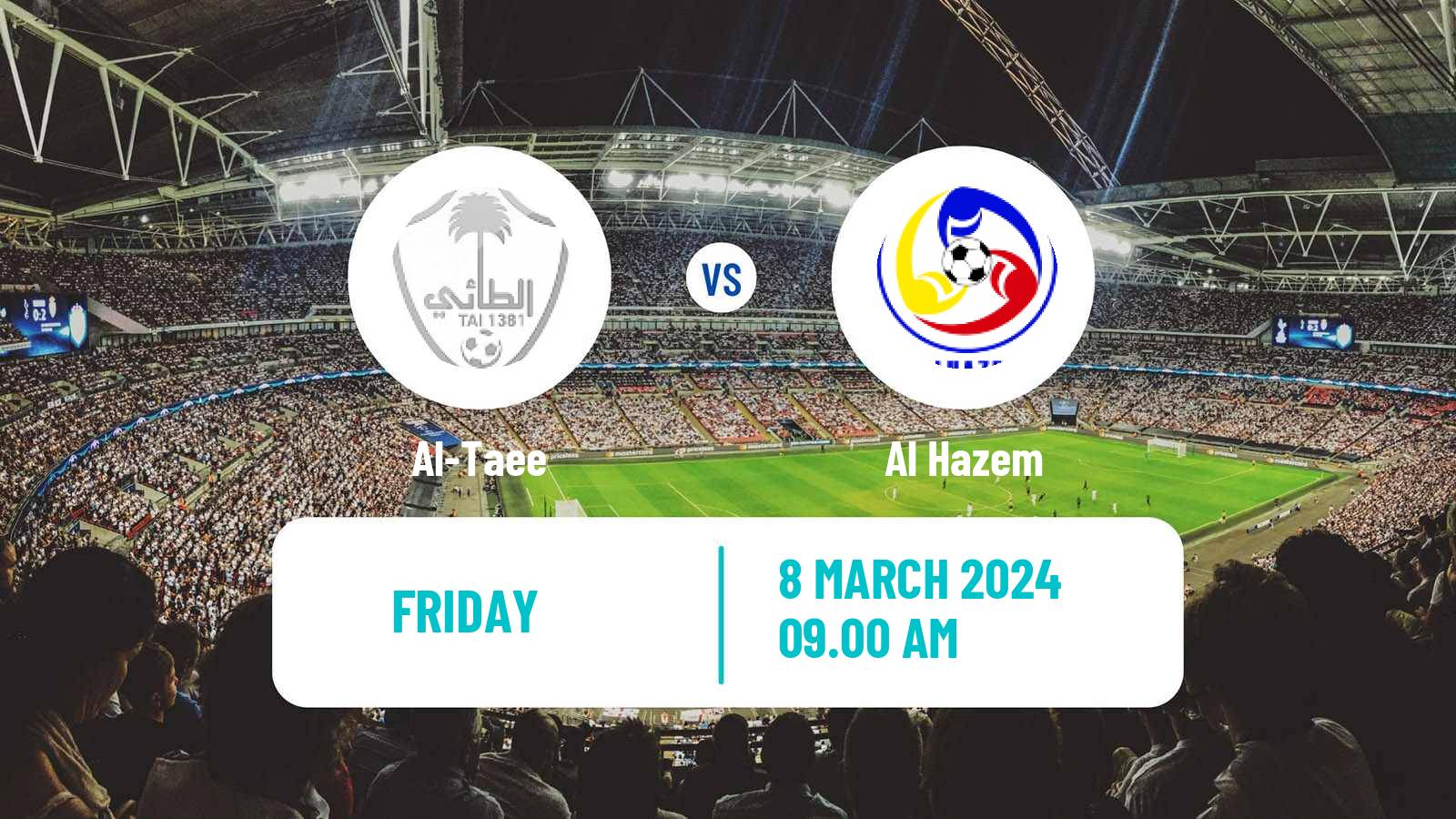 Soccer Saudi Professional League Al-Taee - Al Hazem
