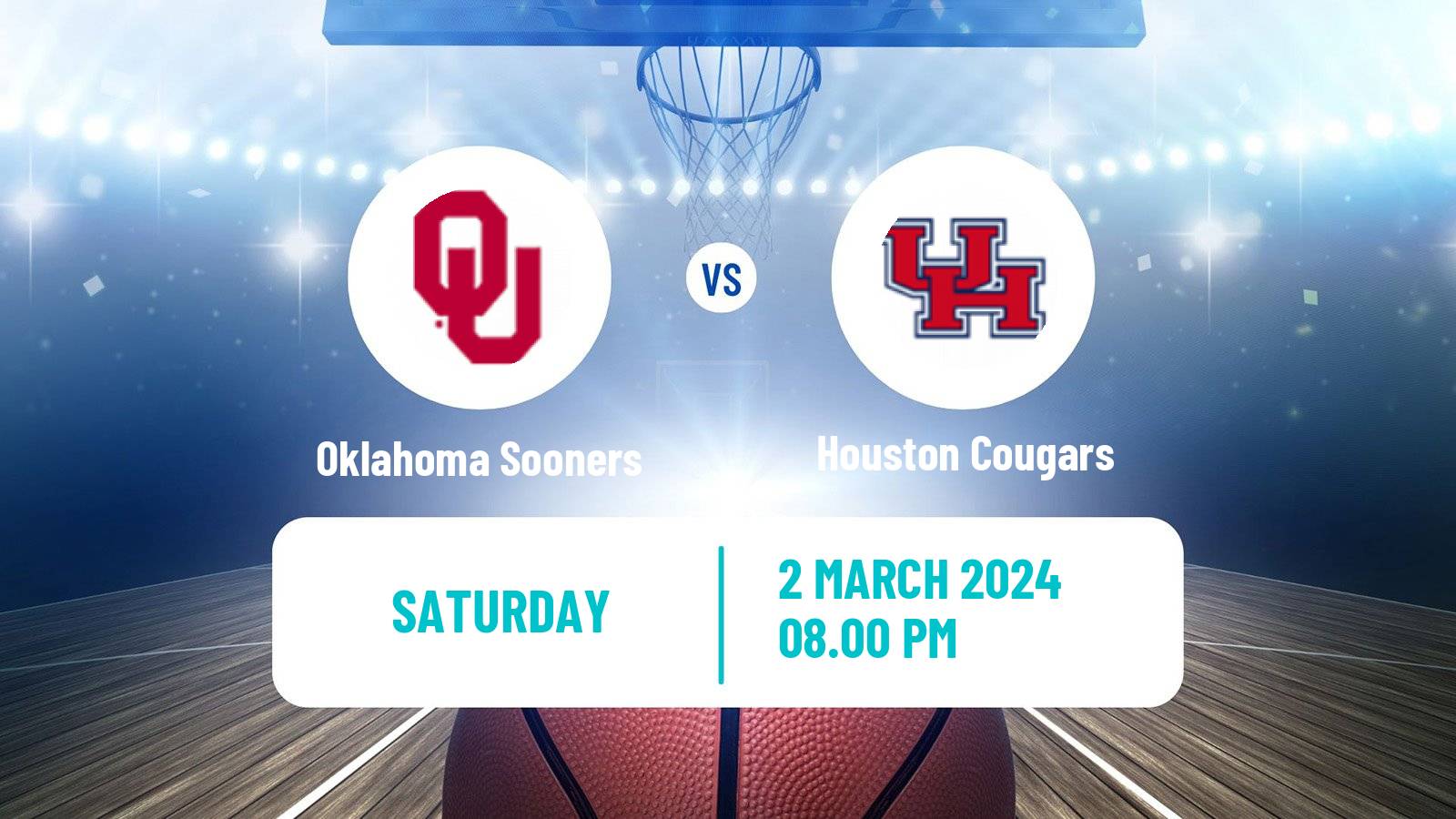 Basketball NCAA College Basketball Oklahoma Sooners - Houston Cougars