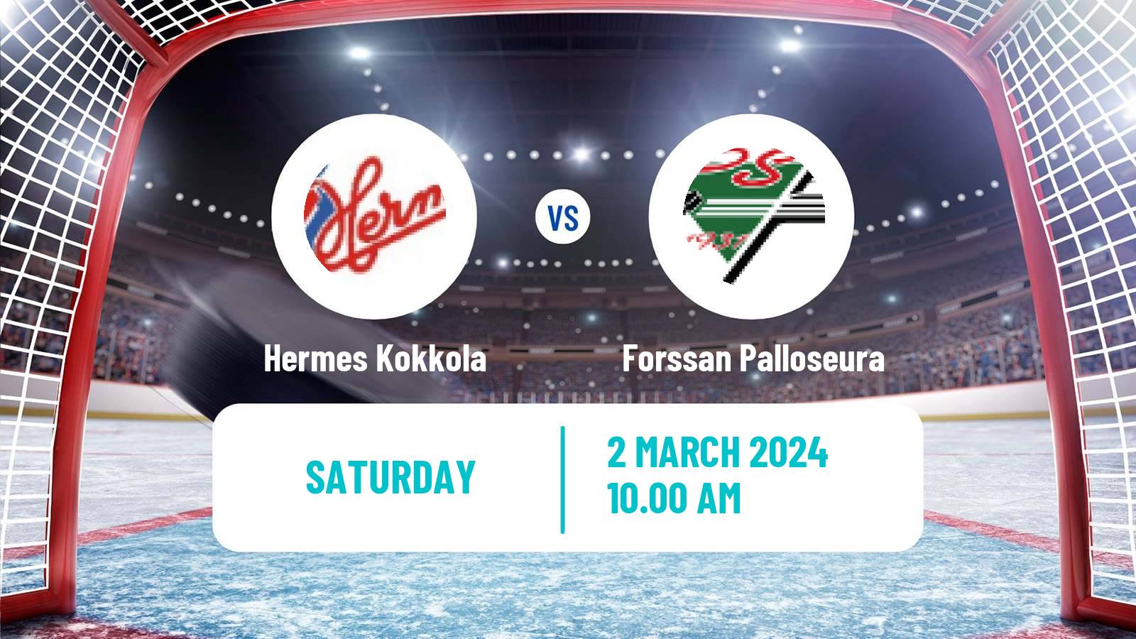 Hockey Finnish Mestis Hermes Kokkola - Forssan Palloseura