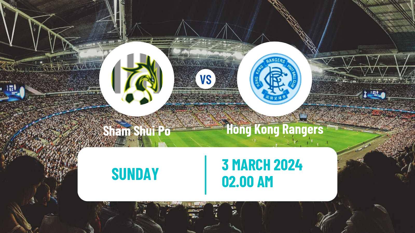Soccer Hong Kong Premier League Sham Shui Po - Hong Kong Rangers