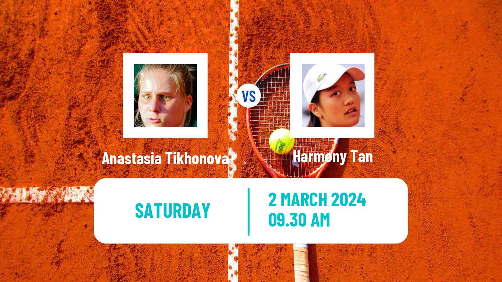 Tennis ITF W50 Macon Women Anastasia Tikhonova - Harmony Tan