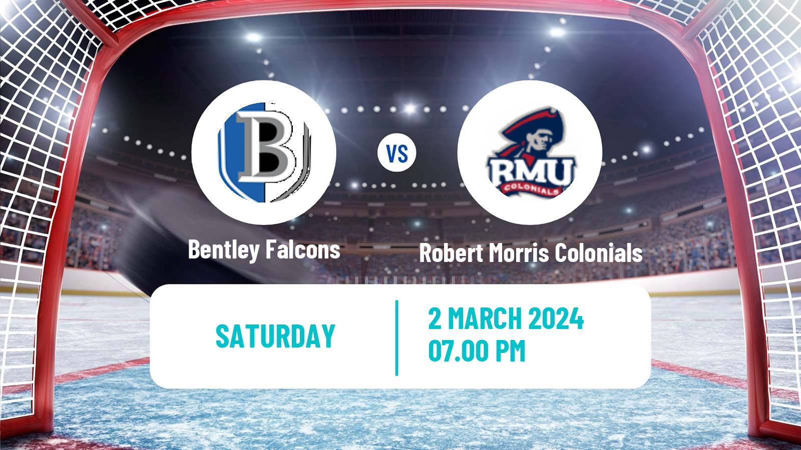Hockey NCAA Hockey Bentley Falcons - Robert Morris Colonials