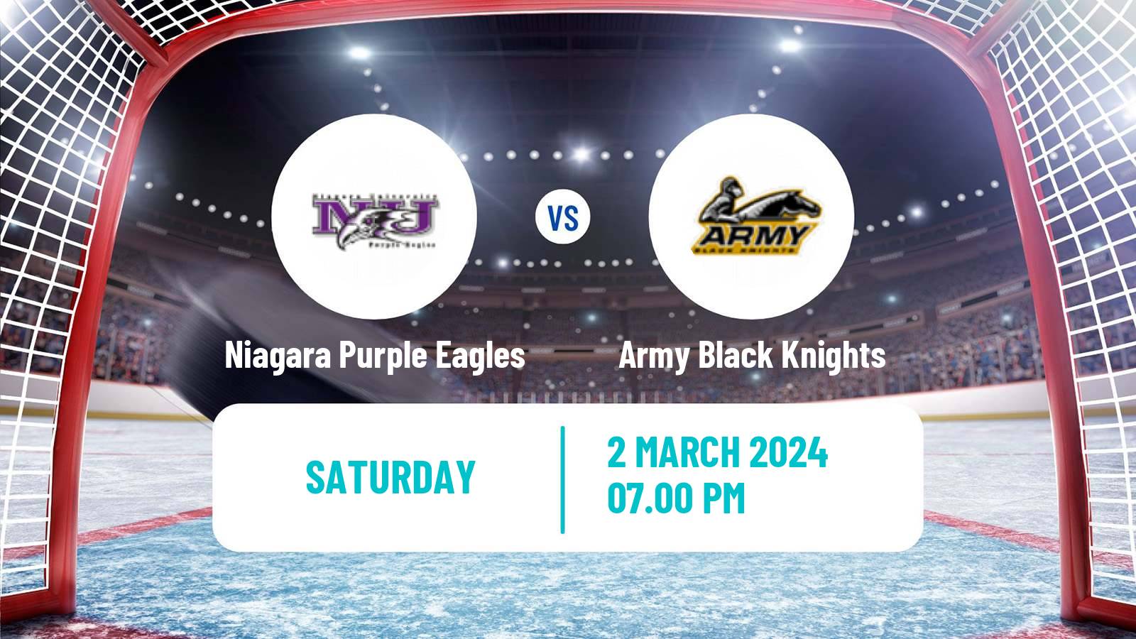 Hockey NCAA Hockey Niagara Purple Eagles - Army Black Knights