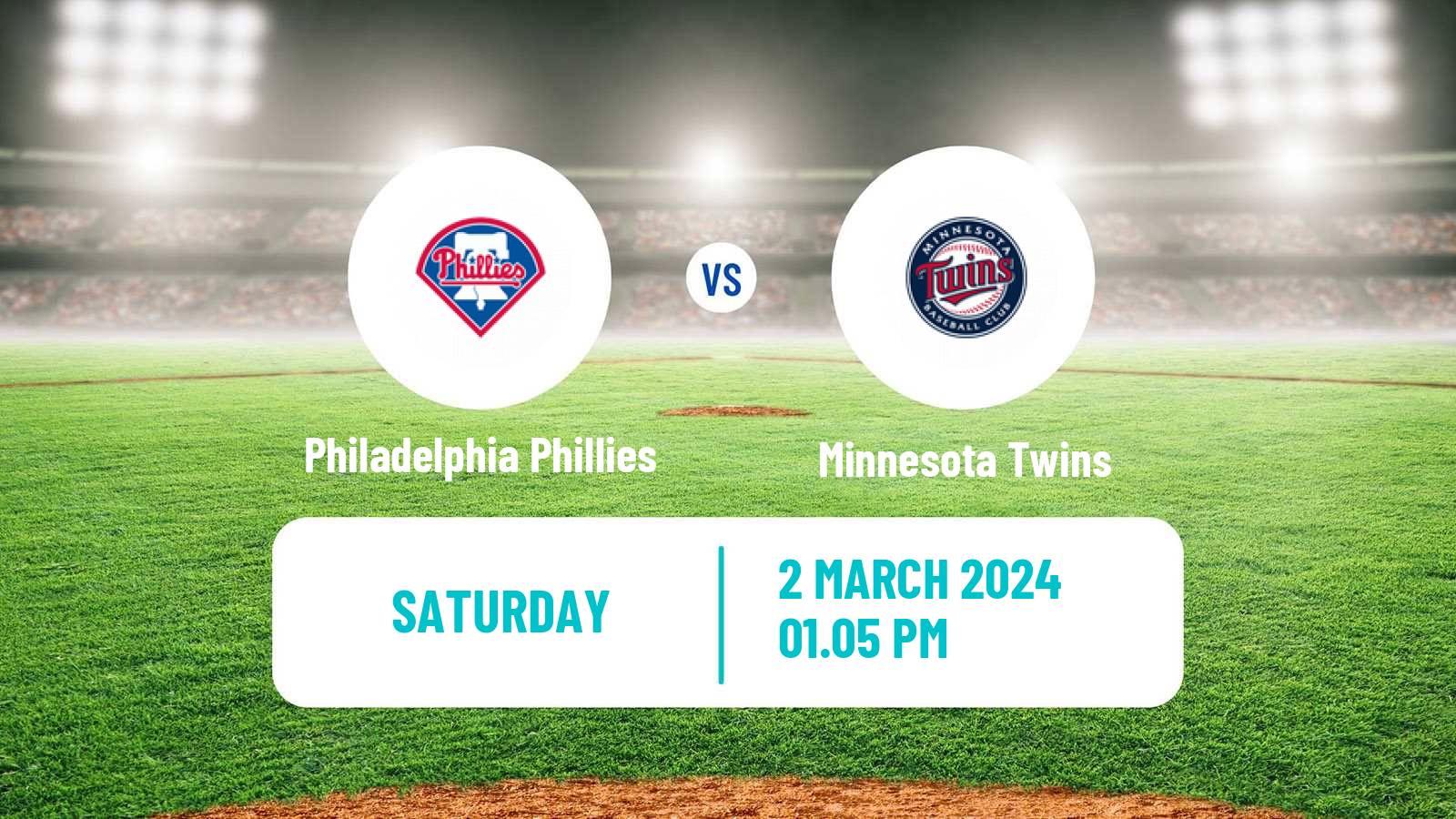 Baseball MLB Spring Training Philadelphia Phillies - Minnesota Twins
