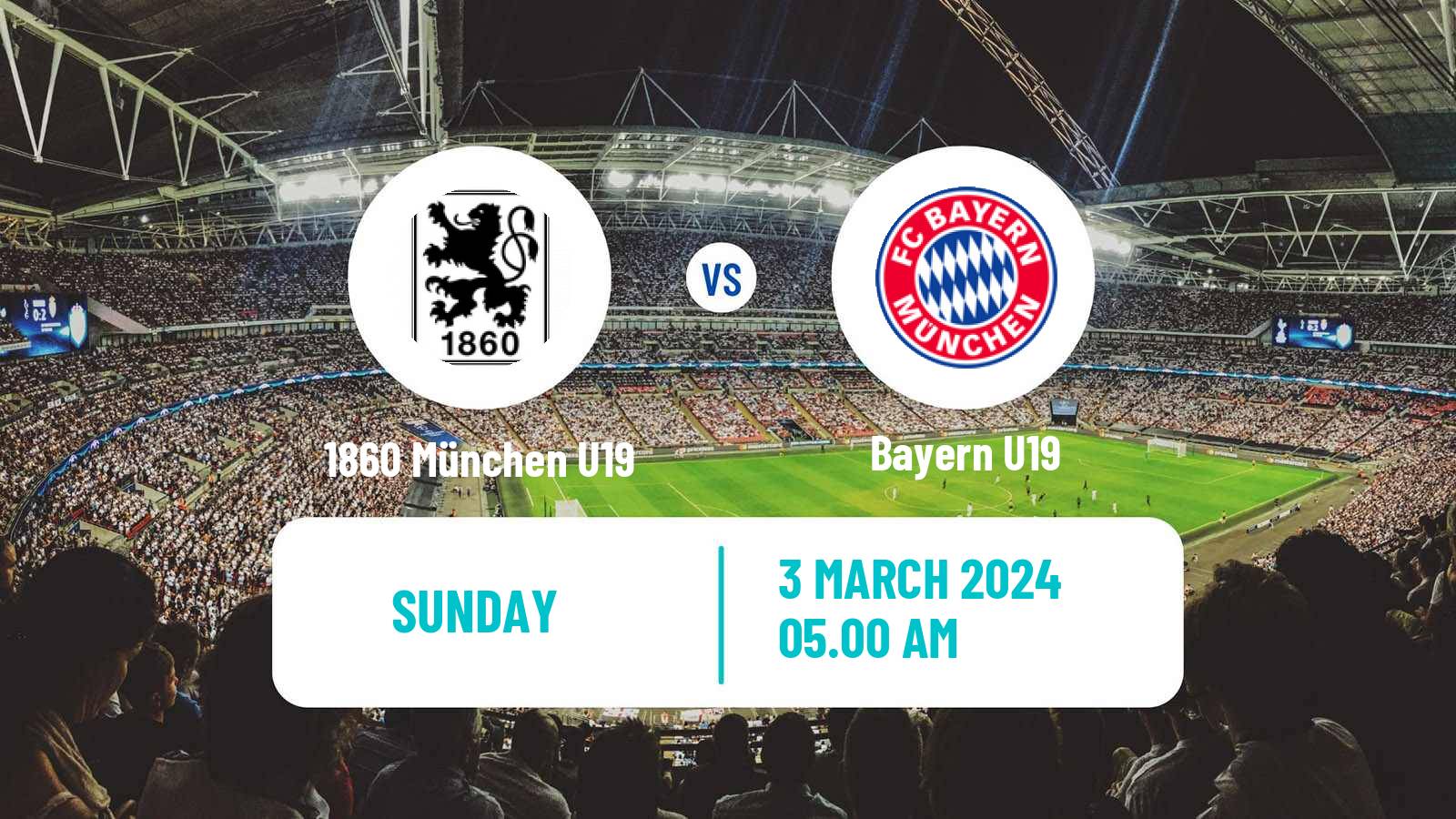 Soccer German Junioren Bundesliga South 1860 München U19 - Bayern U19