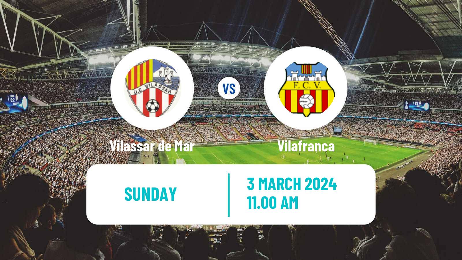 Soccer Spanish Tercera RFEF - Group 5 Vilassar de Mar - Vilafranca