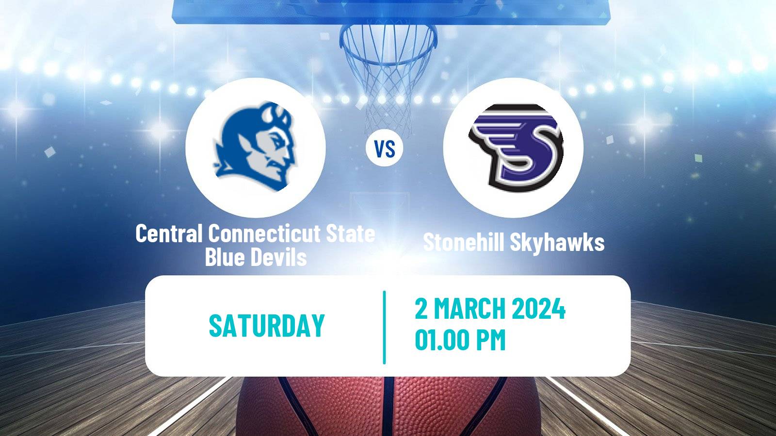 Basketball NCAA College Basketball Central Connecticut State Blue Devils - Stonehill Skyhawks