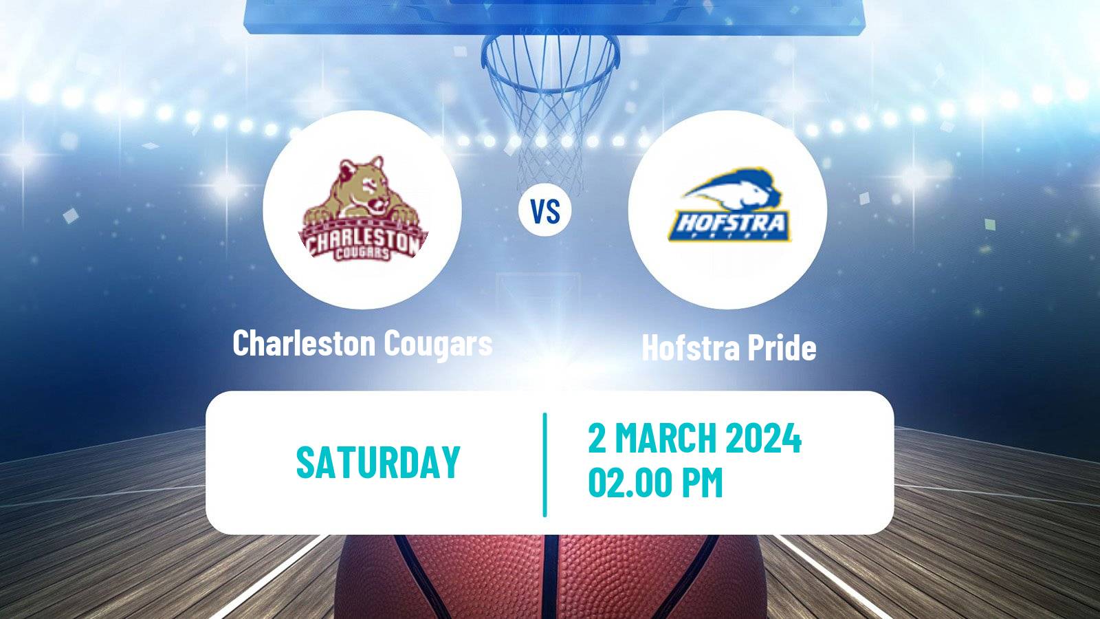 Basketball NCAA College Basketball Charleston Cougars - Hofstra Pride