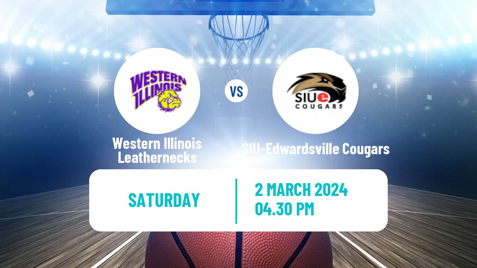 Basketball NCAA College Basketball Western Illinois Leathernecks - SIU-Edwardsville Cougars