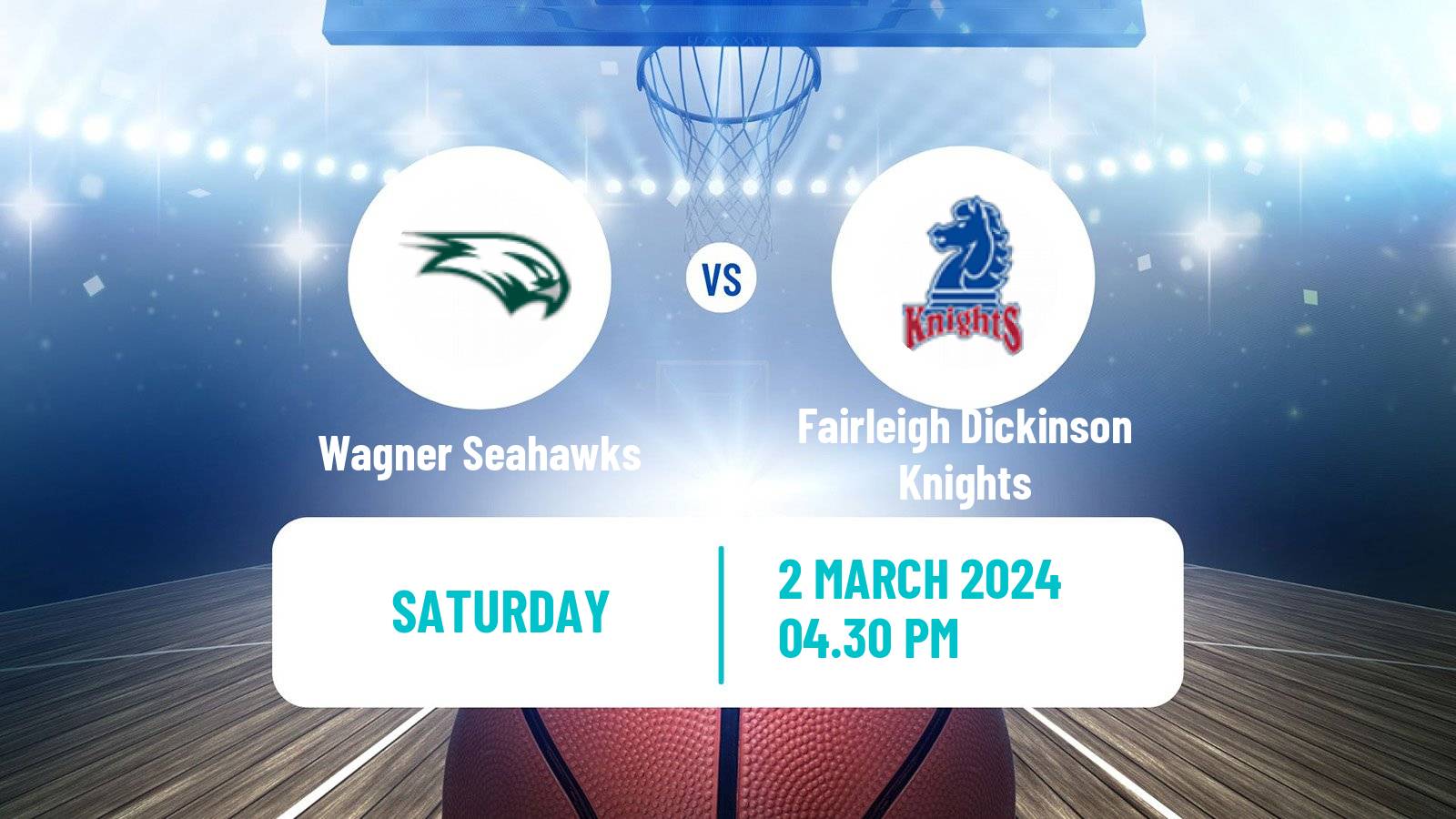 Basketball NCAA College Basketball Wagner Seahawks - Fairleigh Dickinson Knights