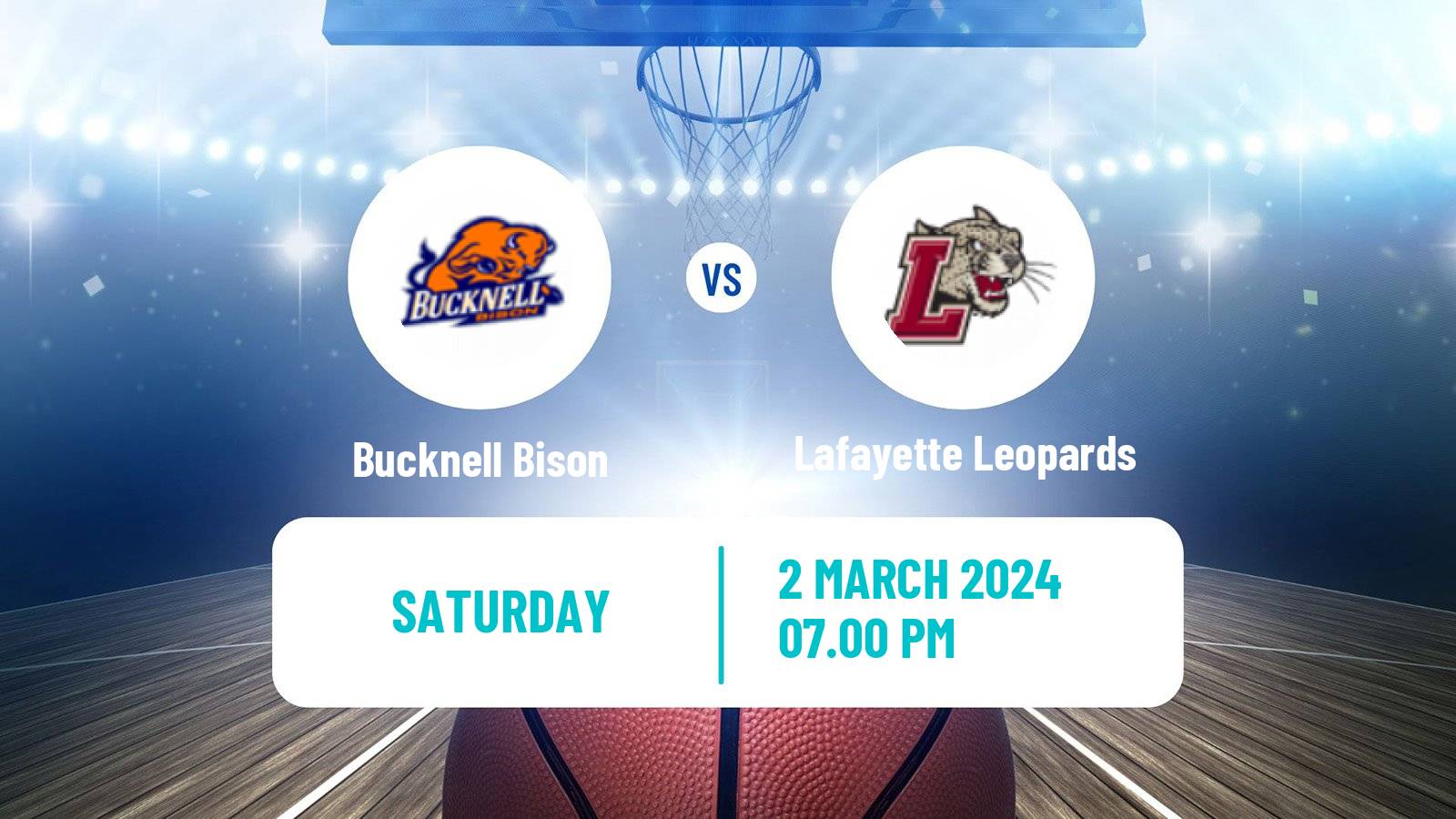 Basketball NCAA College Basketball Bucknell Bison - Lafayette Leopards
