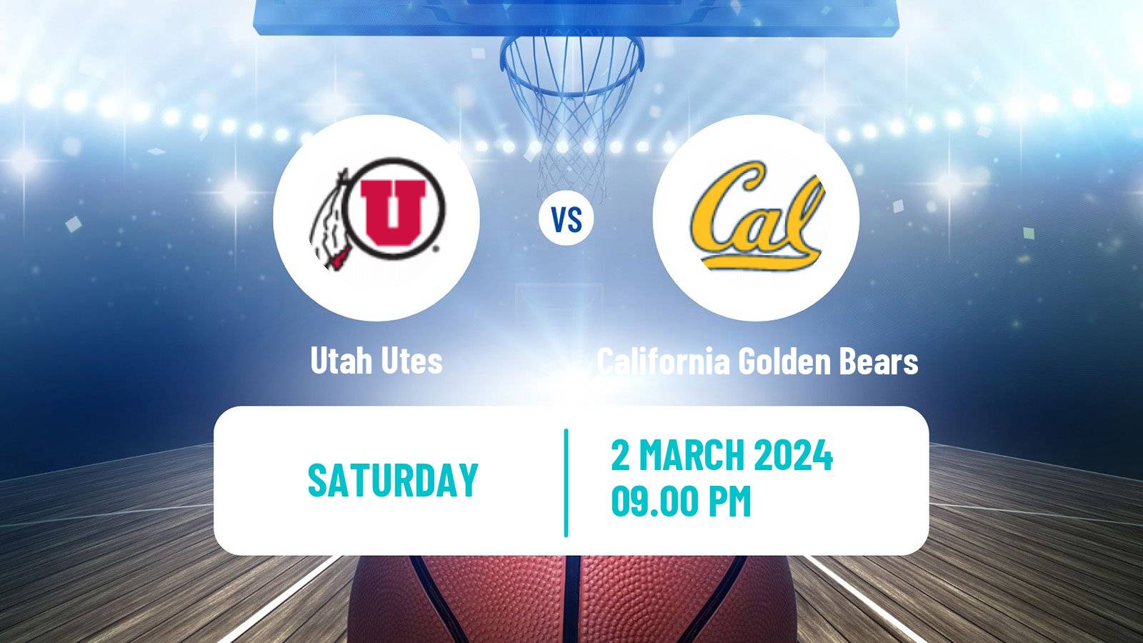 Basketball NCAA College Basketball Utah Utes - California Golden Bears