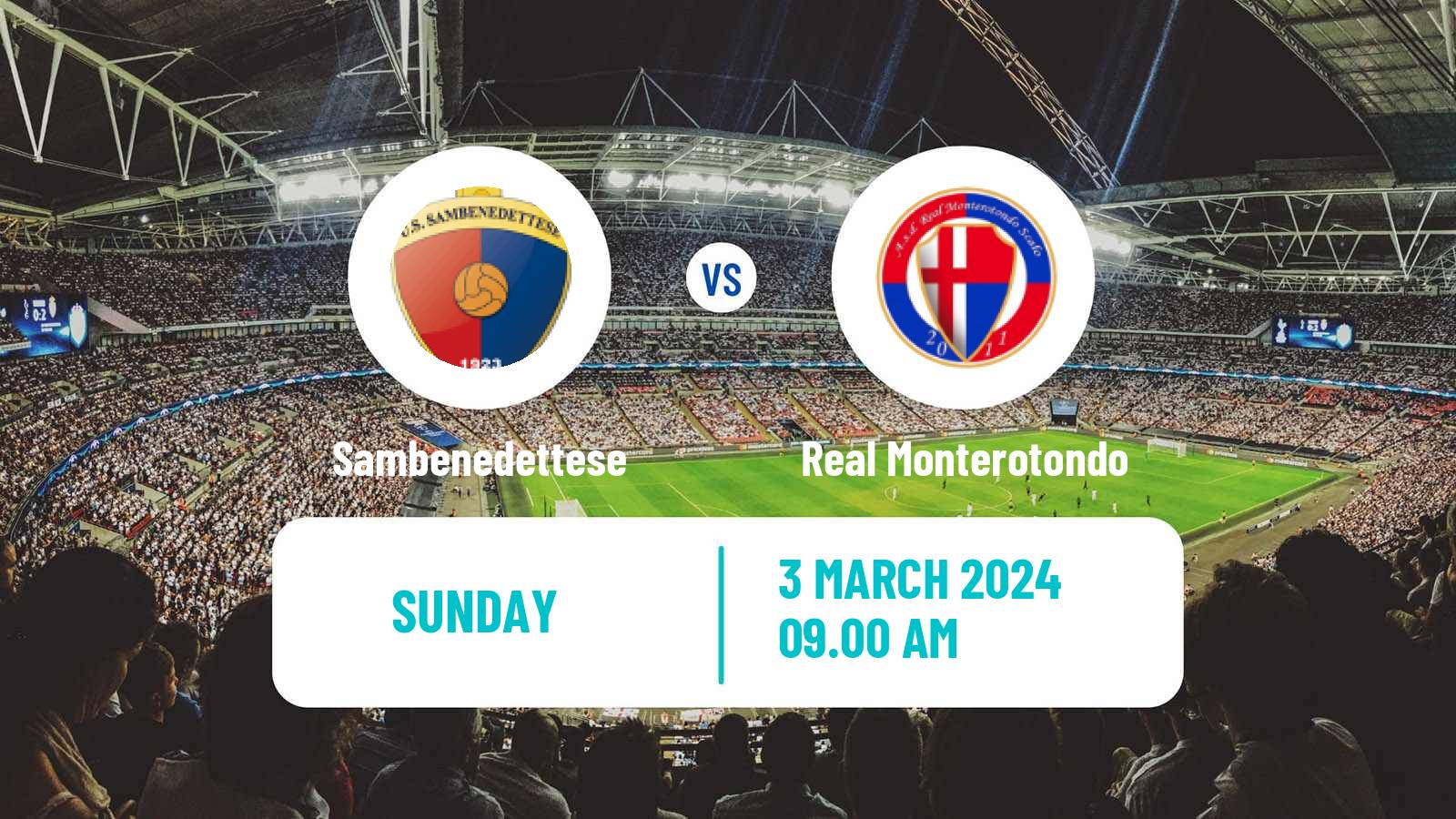 Soccer Italian Serie D - Group F Sambenedettese - Real Monterotondo