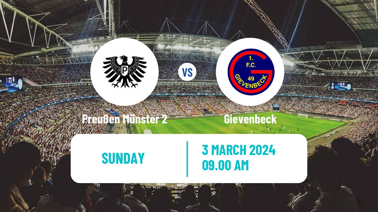 Soccer German Oberliga Westfalen Preußen Münster 2 - Gievenbeck