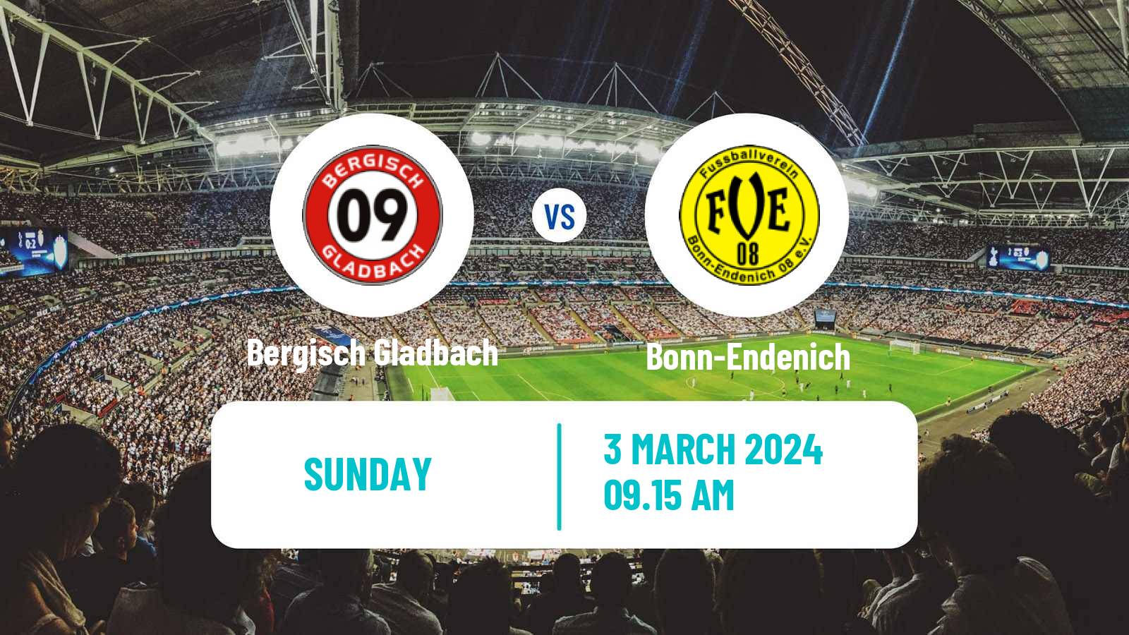 Soccer German Oberliga Mittelrhein Bergisch Gladbach - Bonn-Endenich