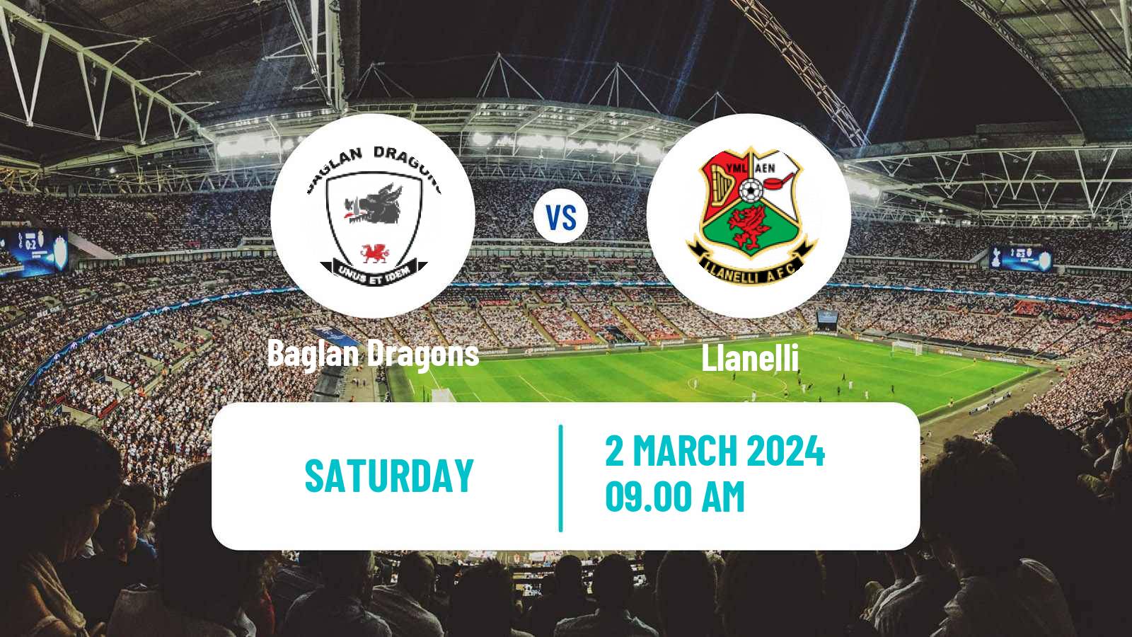 Soccer Welsh Cymru South Baglan Dragons - Llanelli