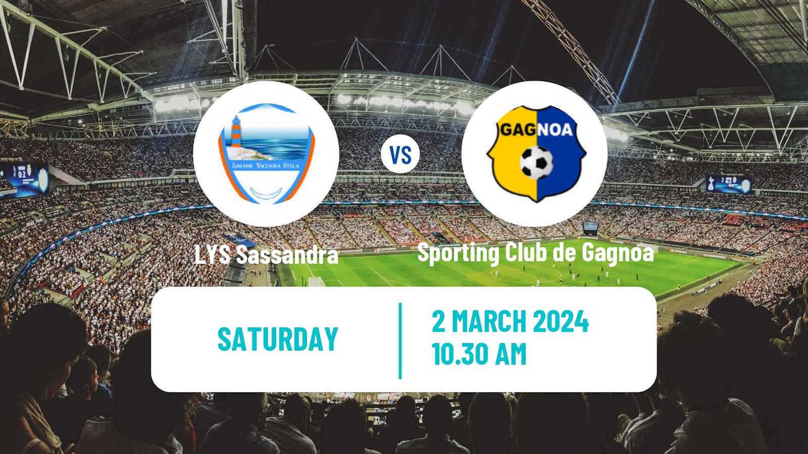 Soccer Cote d`Ivoire Ligue 1 LYS Sassandra - Sporting Club de Gagnoa