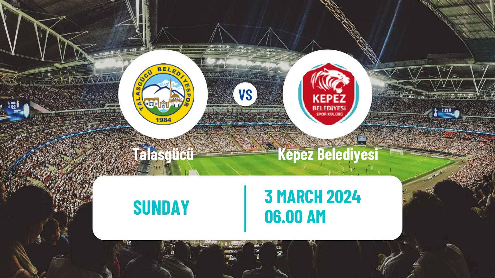 Soccer Turkish 3 Lig Group 1 Talasgücü - Kepez Belediyesi