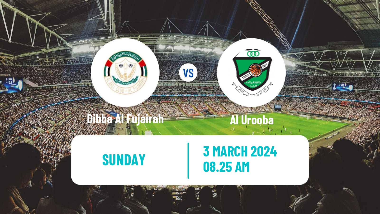 Soccer UAE Division 1 Dibba Al Fujairah - Al Urooba