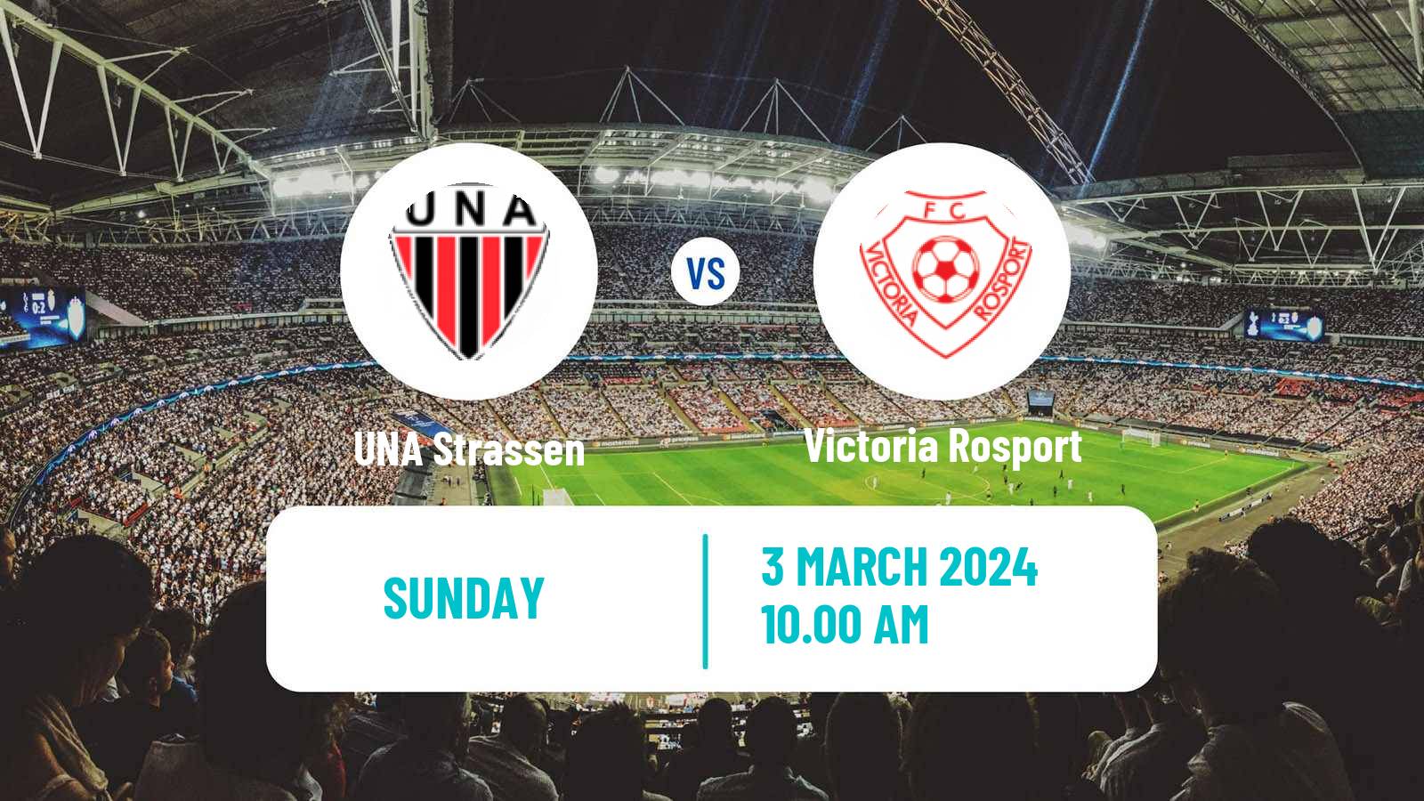 Soccer Luxembourg National Division UNA Strassen - Victoria Rosport