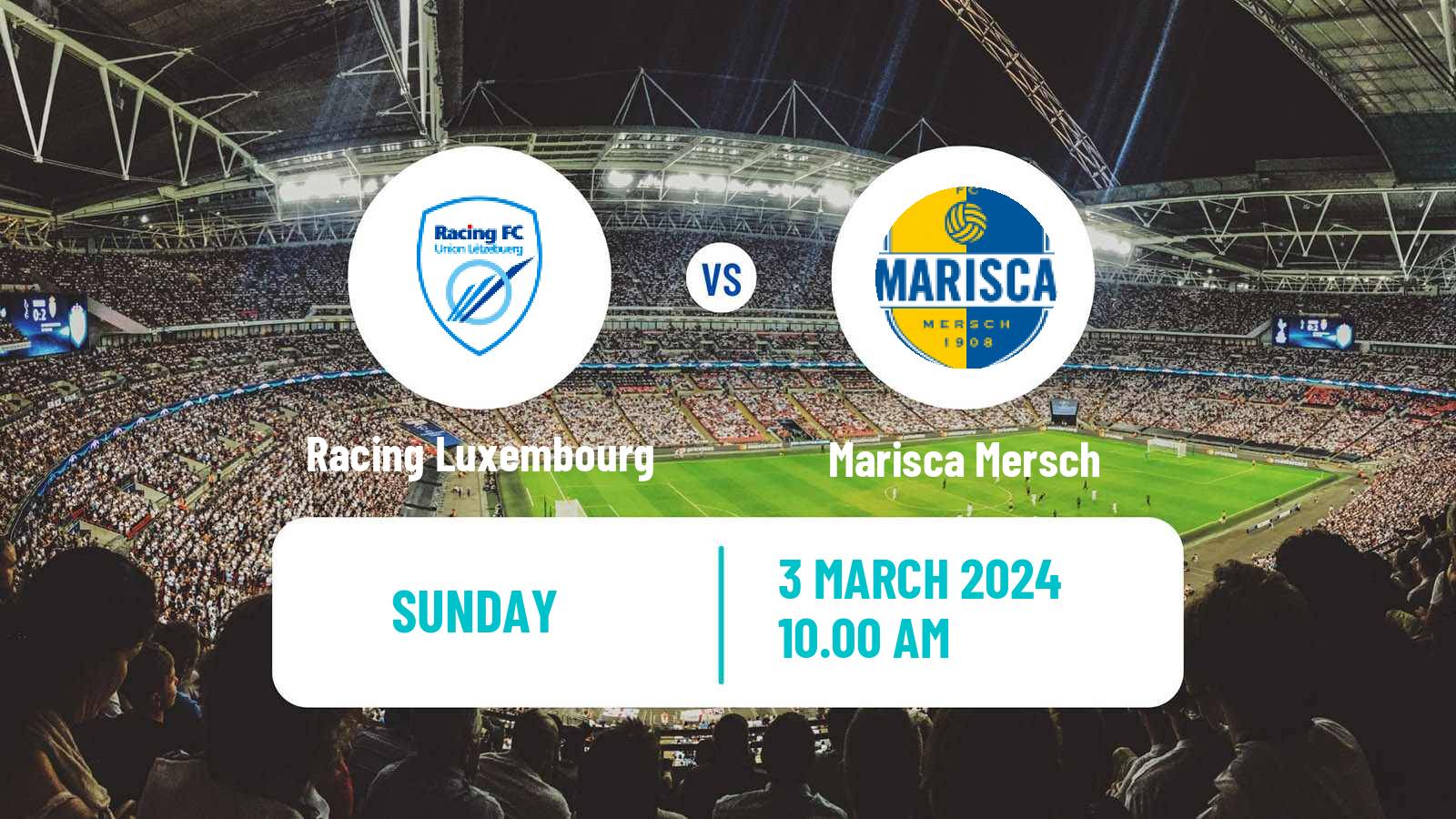 Soccer Luxembourg National Division Racing Luxembourg - Marisca Mersch