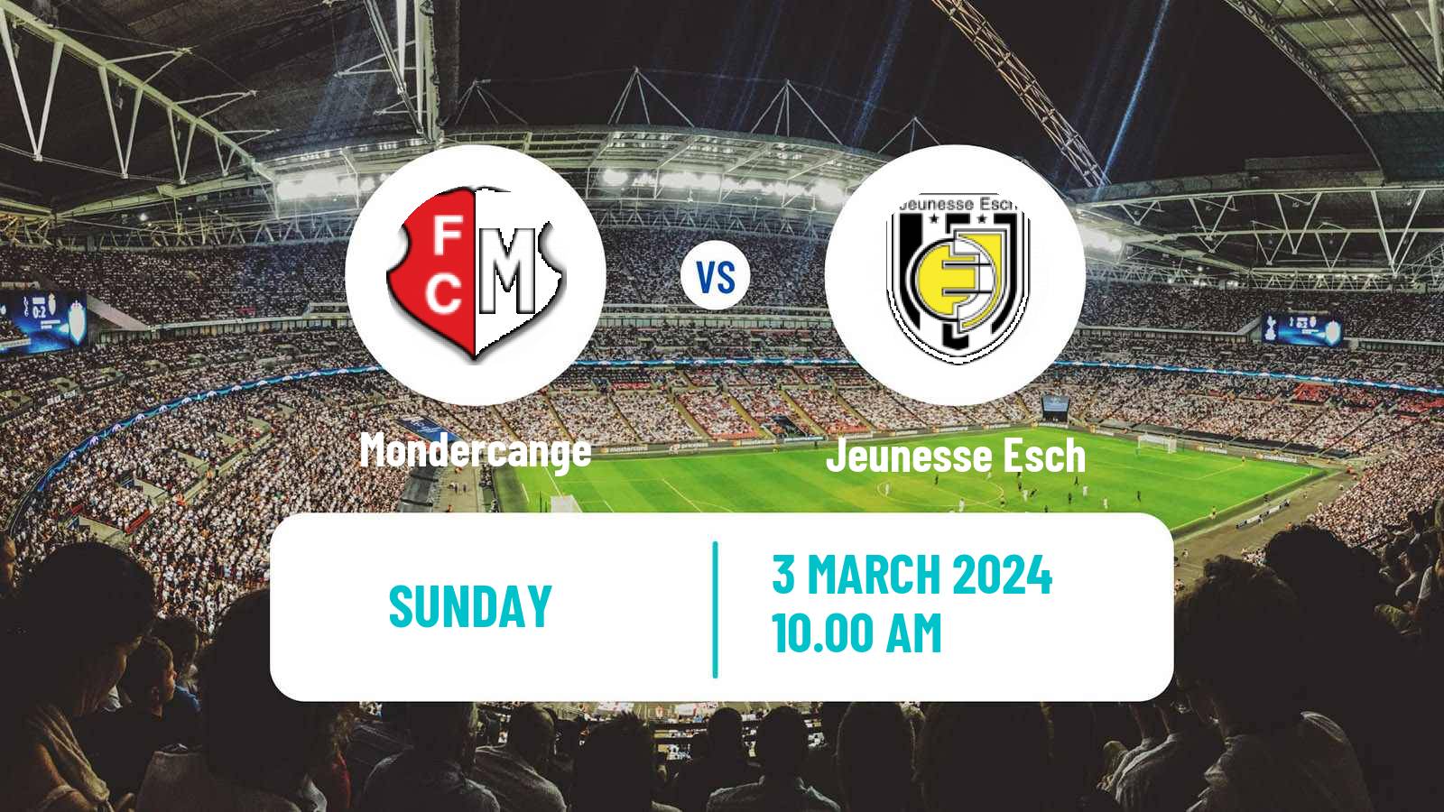 Soccer Luxembourg National Division Mondercange - Jeunesse Esch