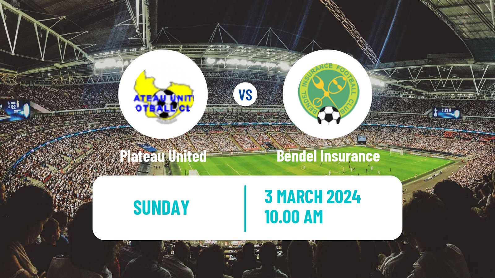 Soccer Nigerian Premier League Plateau United - Bendel Insurance