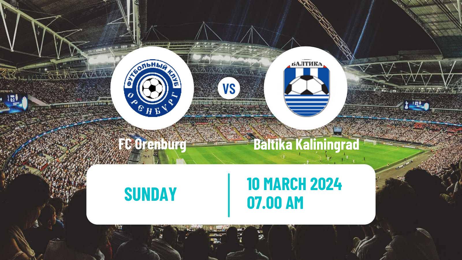 Soccer Russian Premier League Orenburg - Baltika Kaliningrad