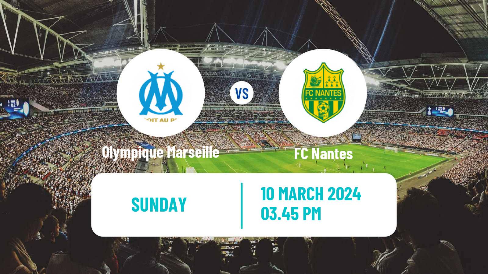 Soccer French Ligue 1 Olympique Marseille - Nantes