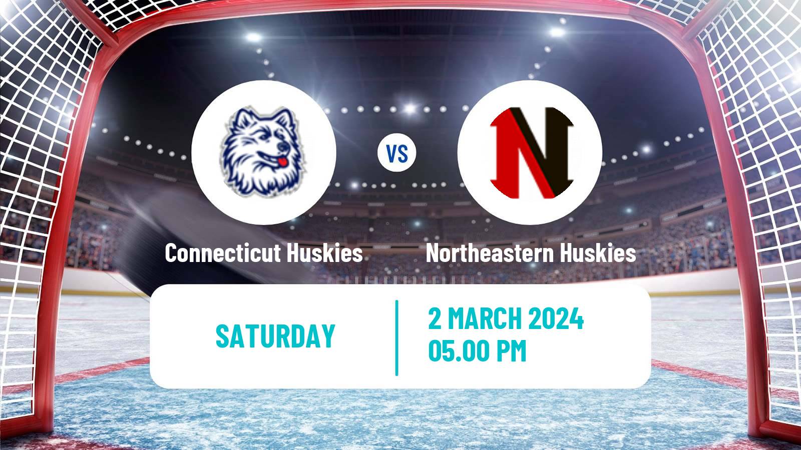 Hockey NCAA Hockey Connecticut Huskies - Northeastern Huskies