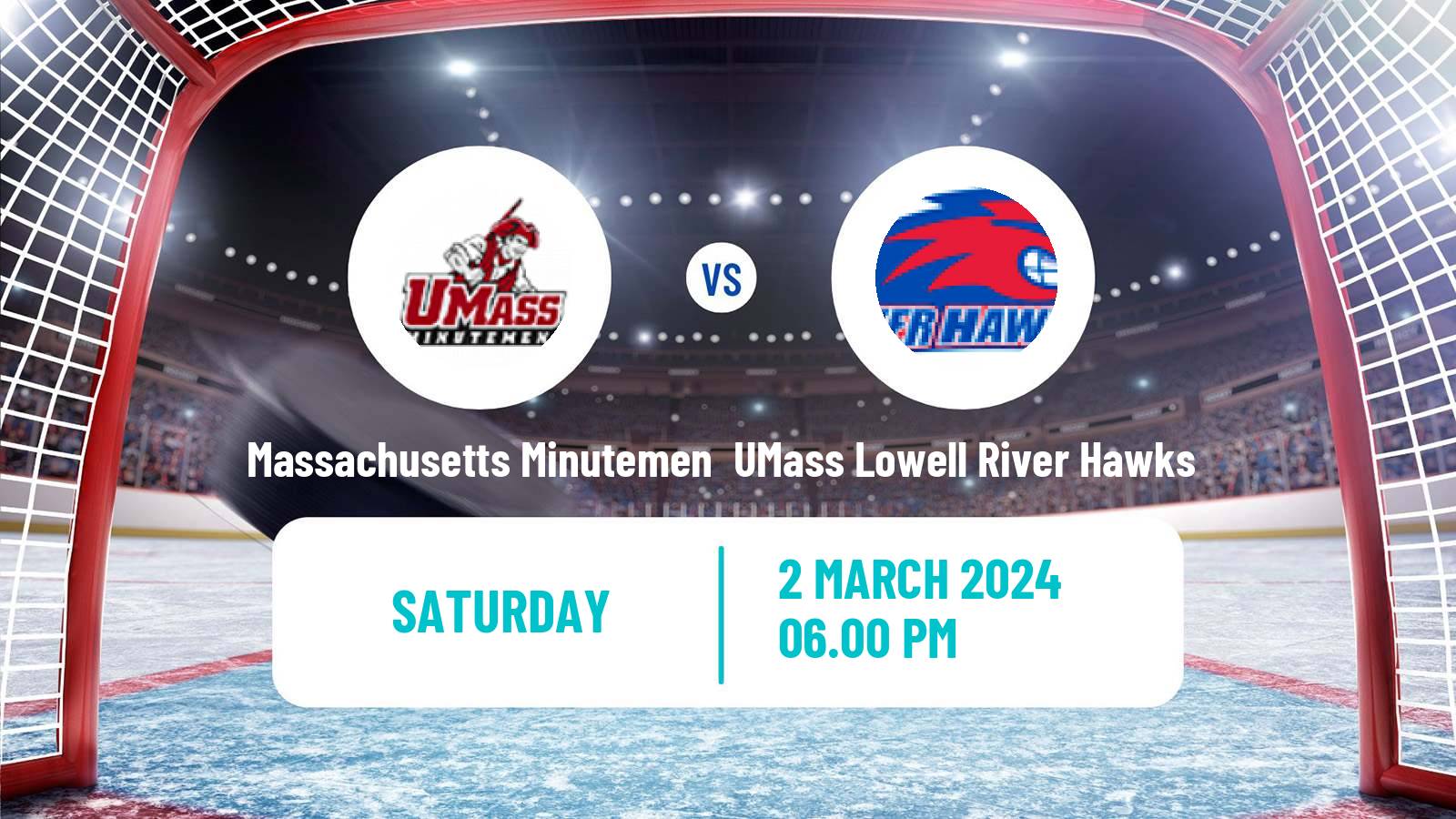 Hockey NCAA Hockey Massachusetts Minutemen - UMass Lowell River Hawks