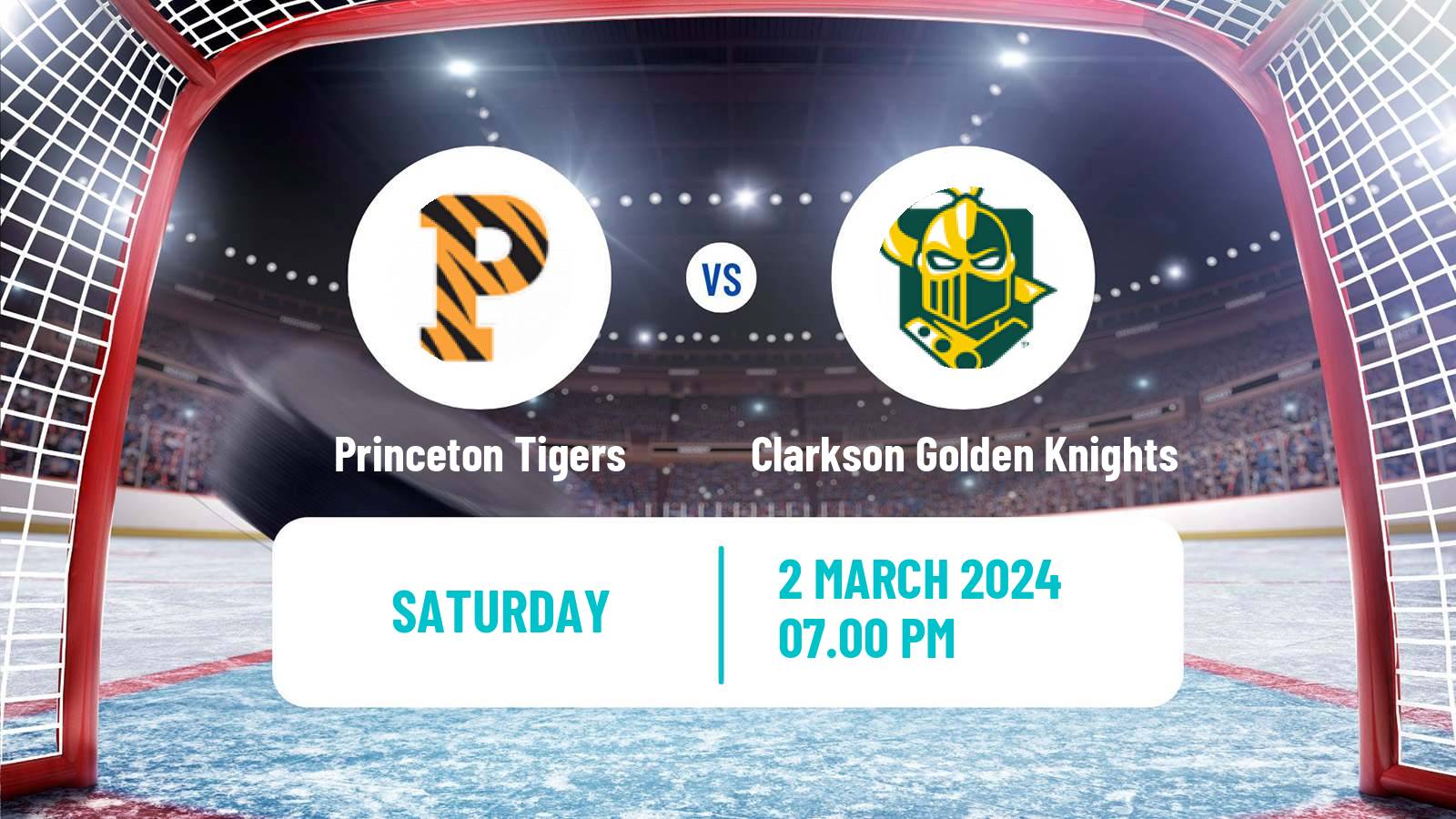 Hockey NCAA Hockey Princeton Tigers - Clarkson Golden Knights
