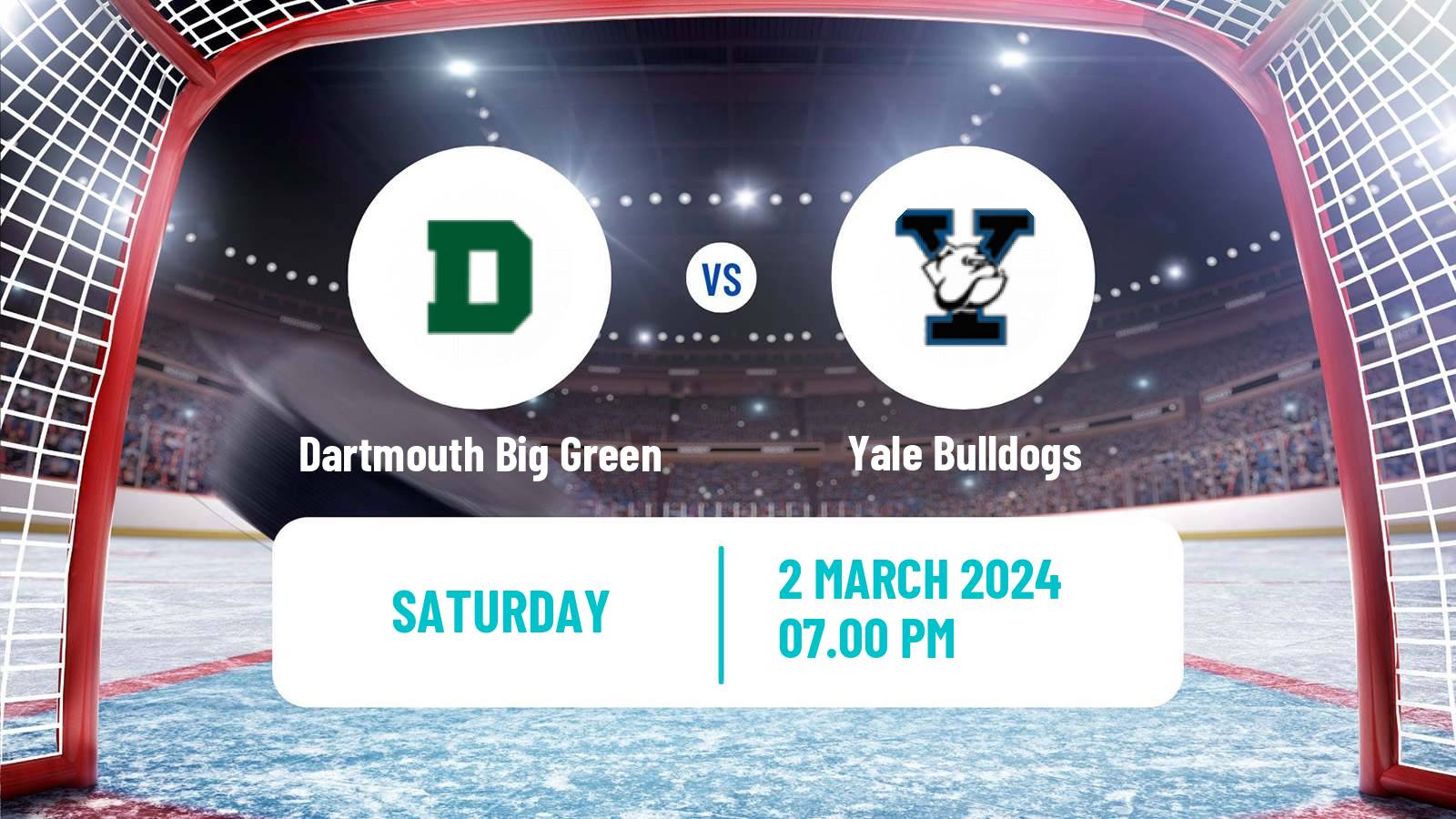 Hockey NCAA Hockey Dartmouth Big Green - Yale Bulldogs