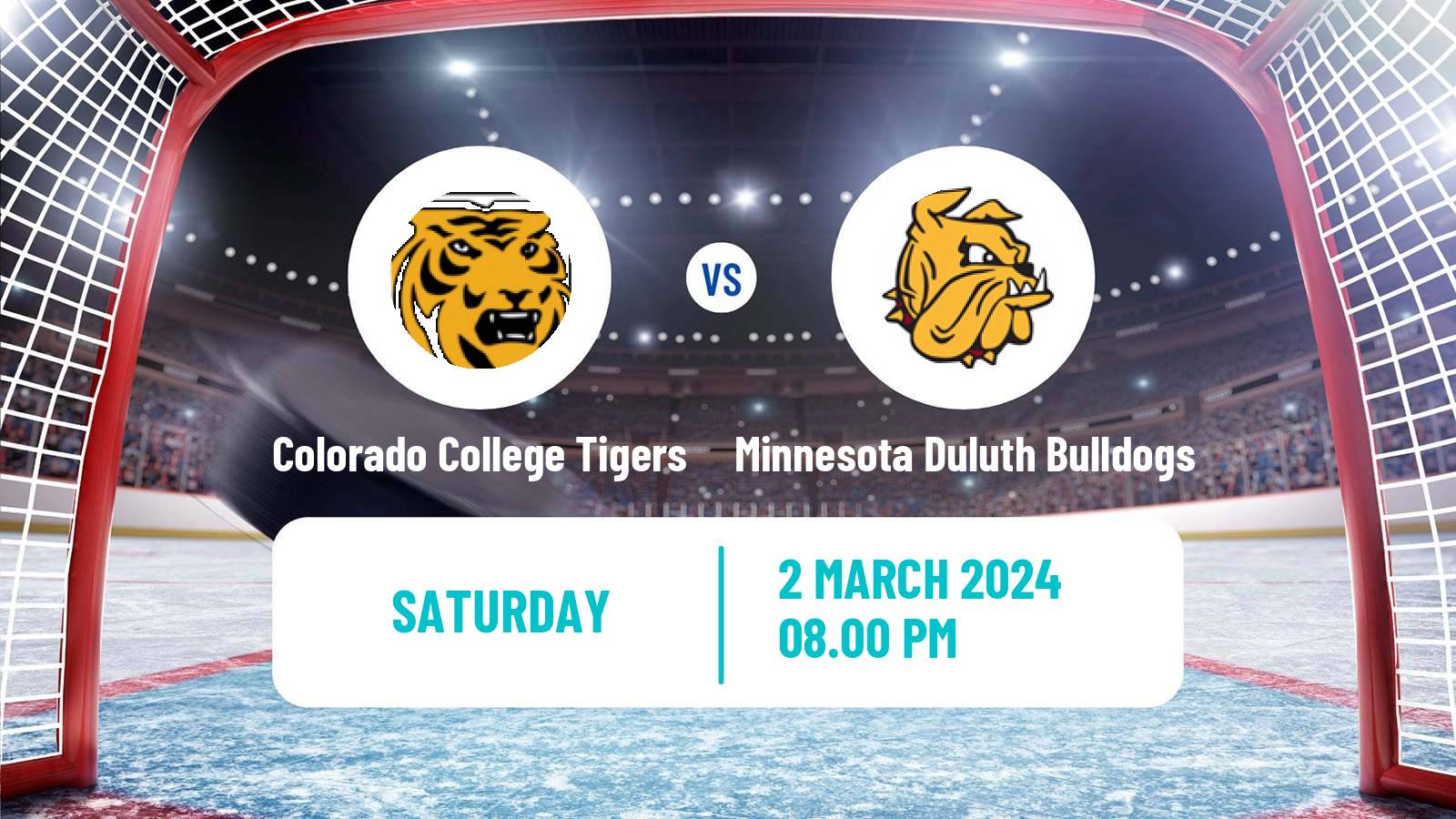 Hockey NCAA Hockey Colorado College Tigers - Minnesota Duluth Bulldogs